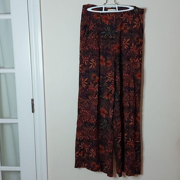 H&M Viscose Print Wide Leg Palazzo Trouser Pants 40 8 - Picture 1 of 5